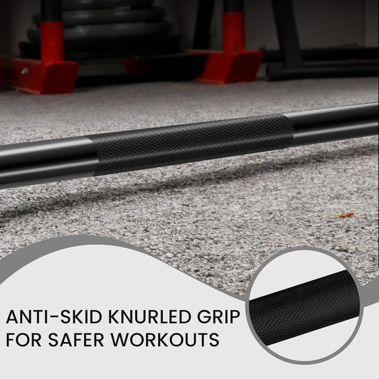 Fitvid Stardard 7 FT Barbell for Weightlifting and Power Lifting, 300 Pound Capacity