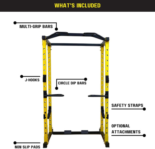 Fitvids Multi-Function Power Cage Squat Rack Heavy Duty Home Gym Power Rack