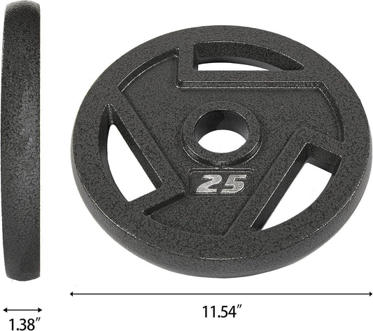 2.5lbs Pair Cast Iron Weight Plate, Olympic Grip Plate for Barbell, Strength Training & Weight Lifting