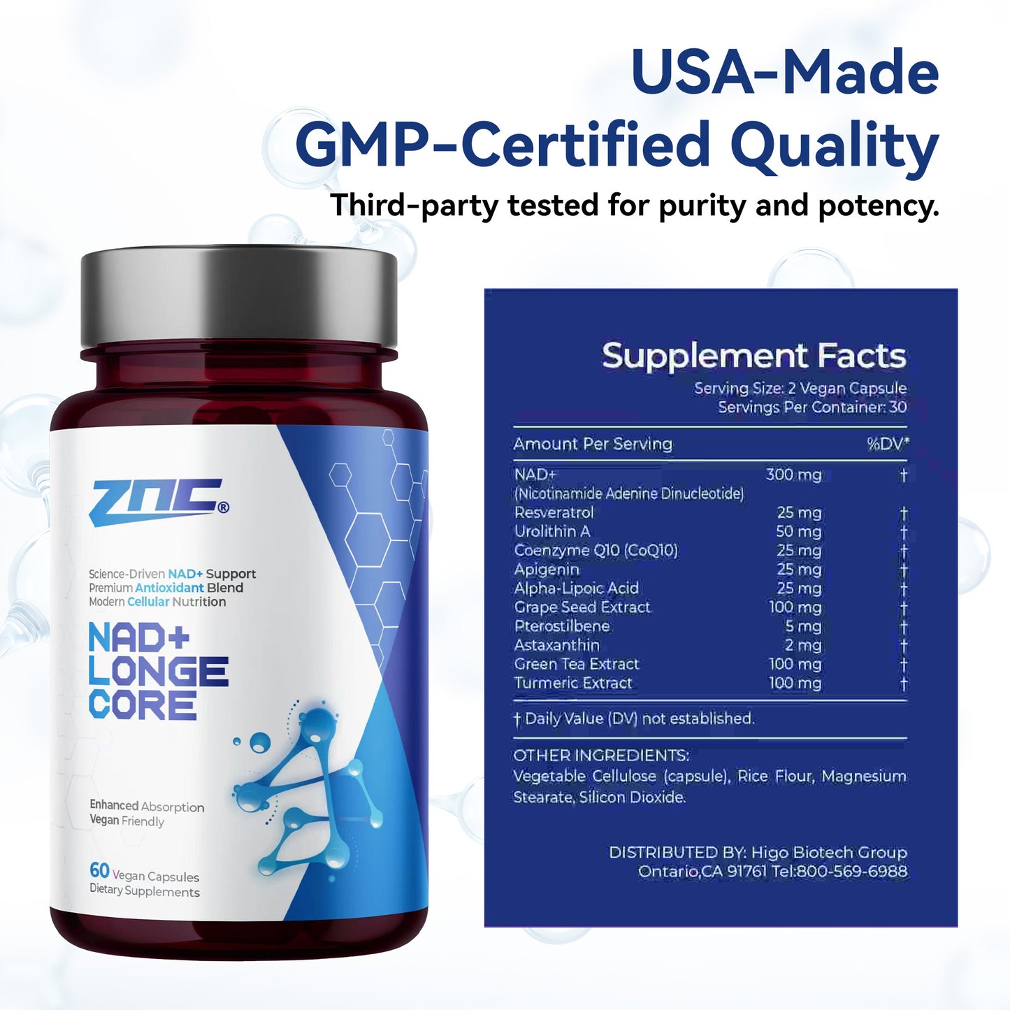 Fitvids 10 in 1 Liposomal NAD Supplement with Urolithin A Cellular Repair Natural Energy Support 60 Vegan Capsules