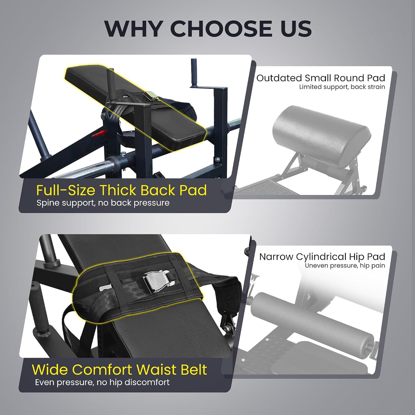 Fitvids Plate-Loaded Glute Bridge Hip Thrust Machine, Fully Upgraded Heavy Duty Glute Trainer, Professional Sports Training Equipment for Home Gym Butt Shaping and Muscle Growth