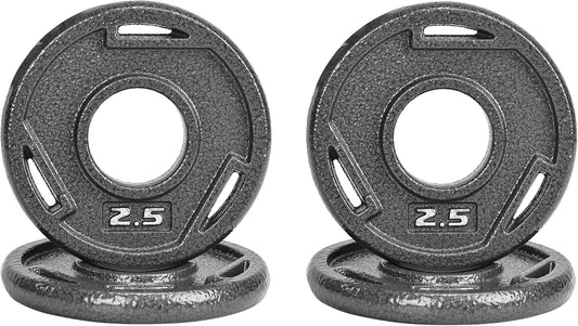 Fitvids 2 Inch Olympic Weight Plates, 4x 2.5 LB Plates for Strength Training