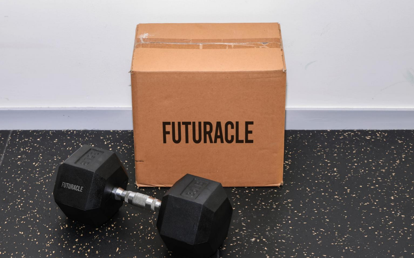FUTURACLE 35 LB Rubber Hex Dumbbell with Non-Slip Grip for Home Gym Strength Training-Single
