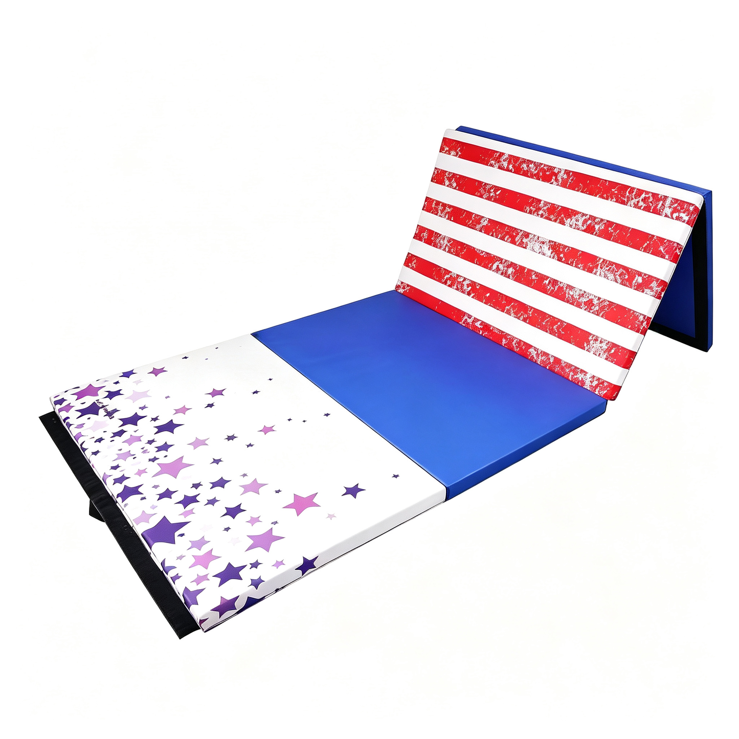 Fitvids Folding Gymnastics Mat 4' x 8' x 2" Thick Exercise Mat with Carrying Handles for Tumbling Workout