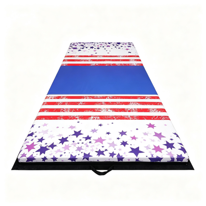 Fitvids Folding Gymnastics Mat 4' x 8' x 2" Thick Exercise Mat with Carrying Handles for Tumbling Workout