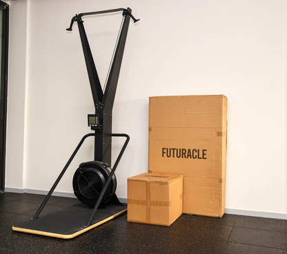 FUTURACLE Ski Machine, Indoor Aerobic Wind Resistance Machine, Skiing Machine with LCD Display, Home Gym Strength Training Equipment