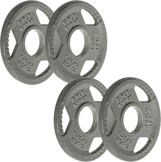 Fitvids Cast Iron Gym Weight Plates 1"  and  2" Hole Plates for Weightlifting, CrossFit, Deadlift  Squat