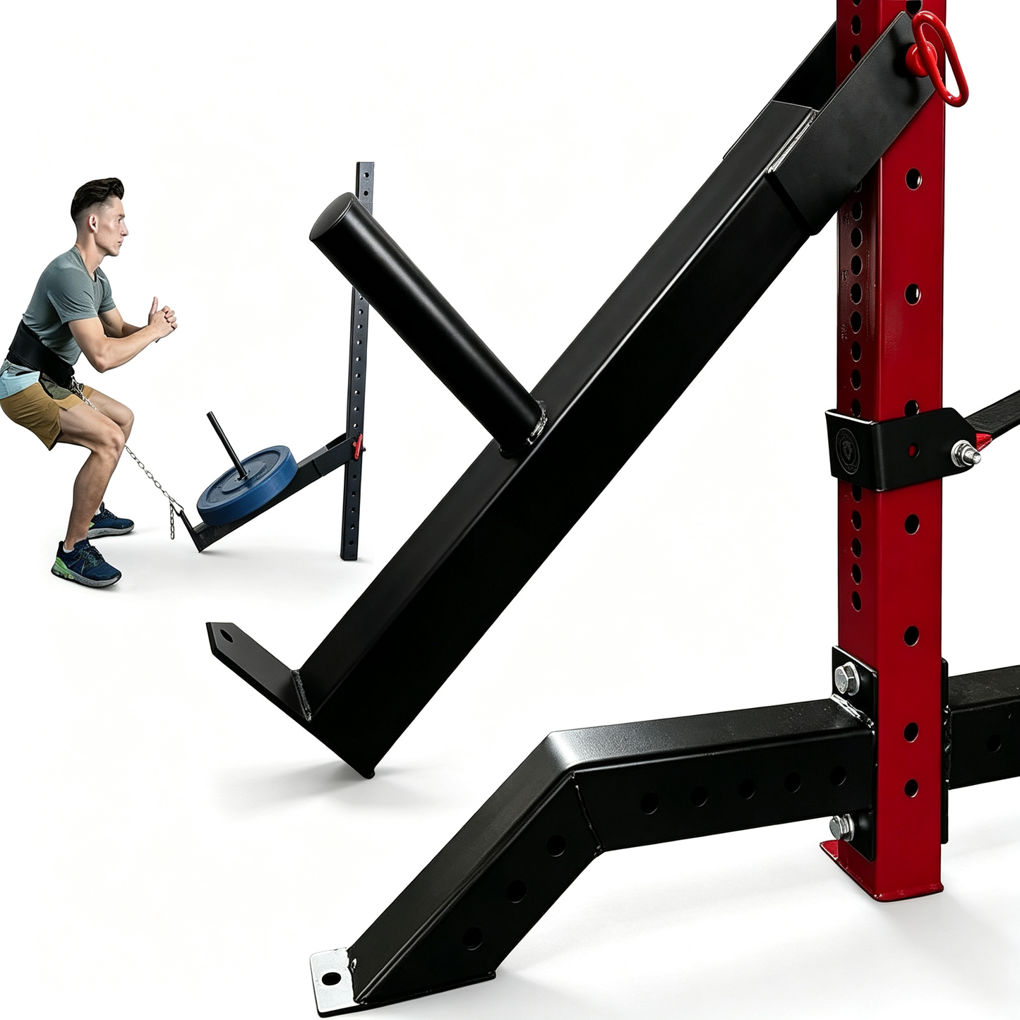 Upgraded Adjustable Jammer Arms Pair, Monolift Lever Arms Attachments, 600 LB Per Arm Capacity, Universal Fit for All Power Rack Post & Hole Sizes