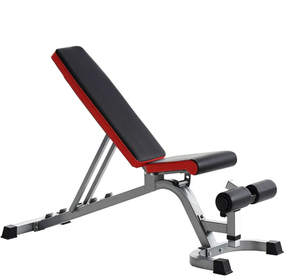 Fitvids Adjustable Folding Weight Bench with Leg Roller, Heavy‑Duty Incline Decline Flat Exercise Bench, Supports up to 600 LBS for Home Gym Full‑Body Strength Training