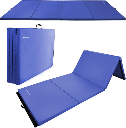 Fitvids Gymnastics Tumbling Mats 4-Panel Foldable Gymnastics Mat Portable Training Mat