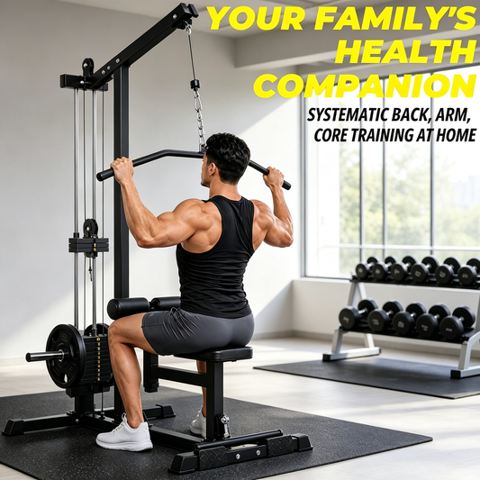 Fitvids Lat Pulldown Machine, LAT Tower with Adjustable Leg Support, 550LB Weight Capacity, Low Row Cable Machine for Home Gym Back & Arm Training