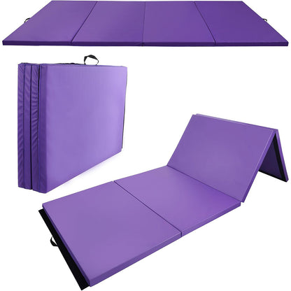 Fitvids Gymnastics Tumbling Mats 4-Panel Foldable Gymnastics Mat Portable Training Mat