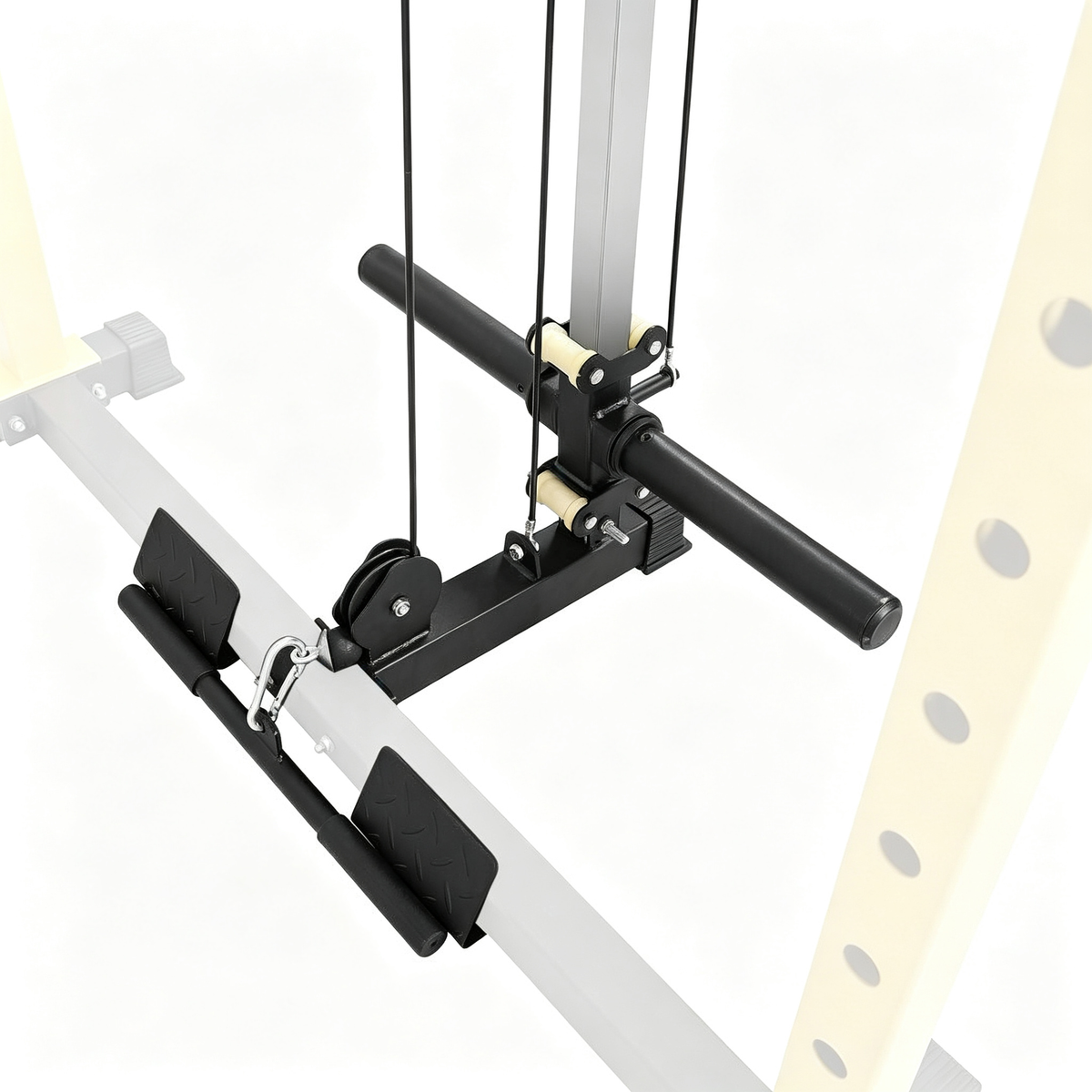 Multi-Functional Pro Series Power Rack Power Cage Home Gym Squat Rack with Lat Pulley Attachments for Bench Press, Squats and Deadlifts