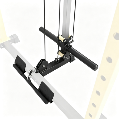 Multi-Functional Pro Series Power Rack Power Cage Home Gym Squat Rack with Lat Pulley Attachments for Bench Press, Squats and Deadlifts