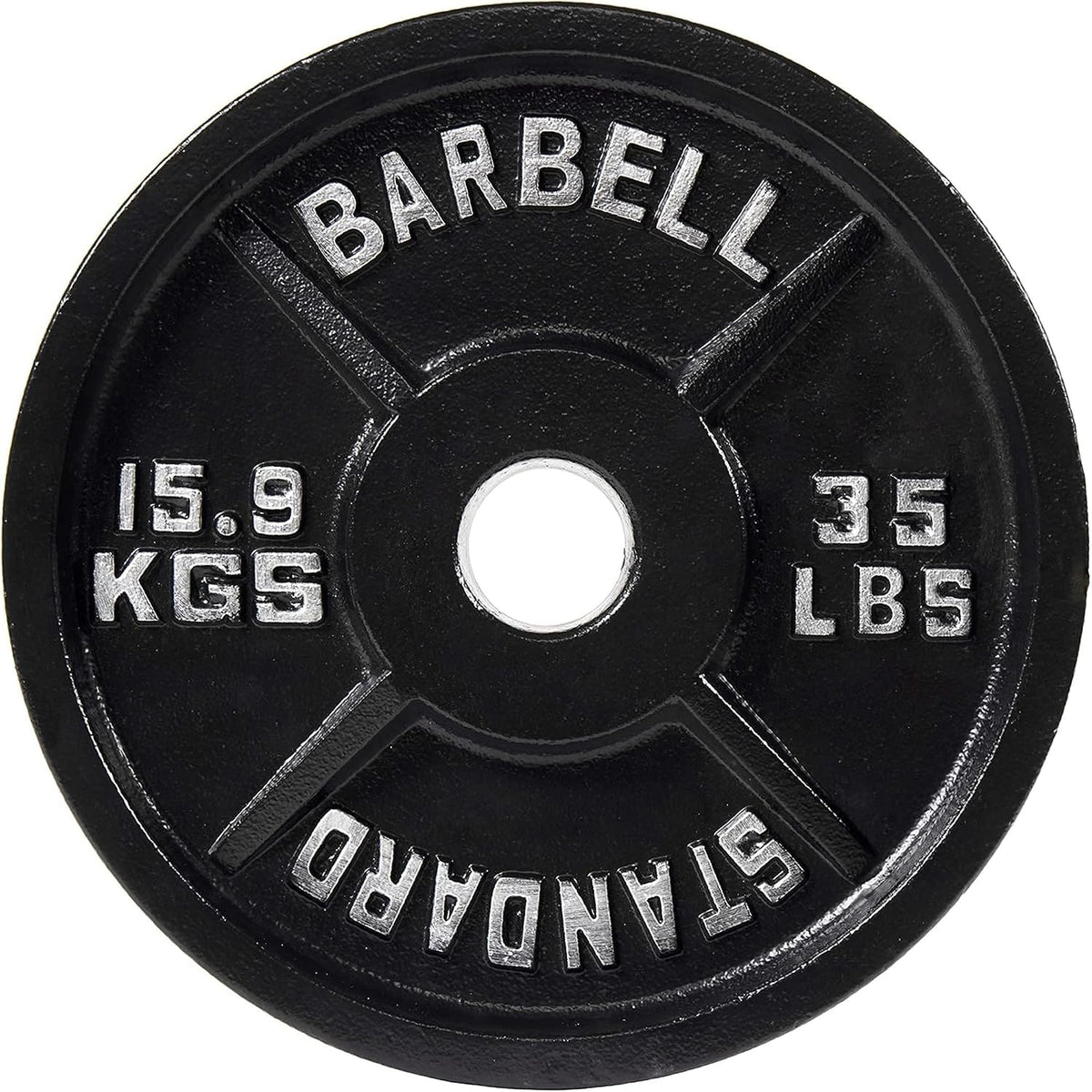 Fitvids 2-Inch Olympic Cast Iron Plate Weight Plate for Strength Training, Weightlifting and Crossfit