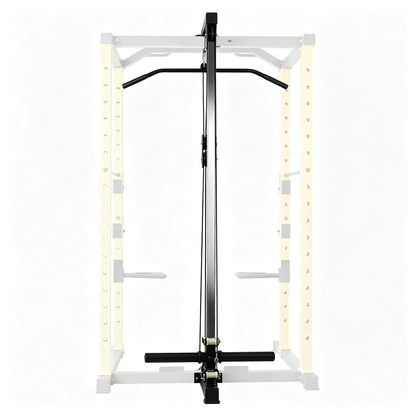 Multi-Functional Pro Series Power Rack Power Cage Home Gym Squat Rack with Lat Pulley Attachments for Bench Press, Squats and Deadlifts