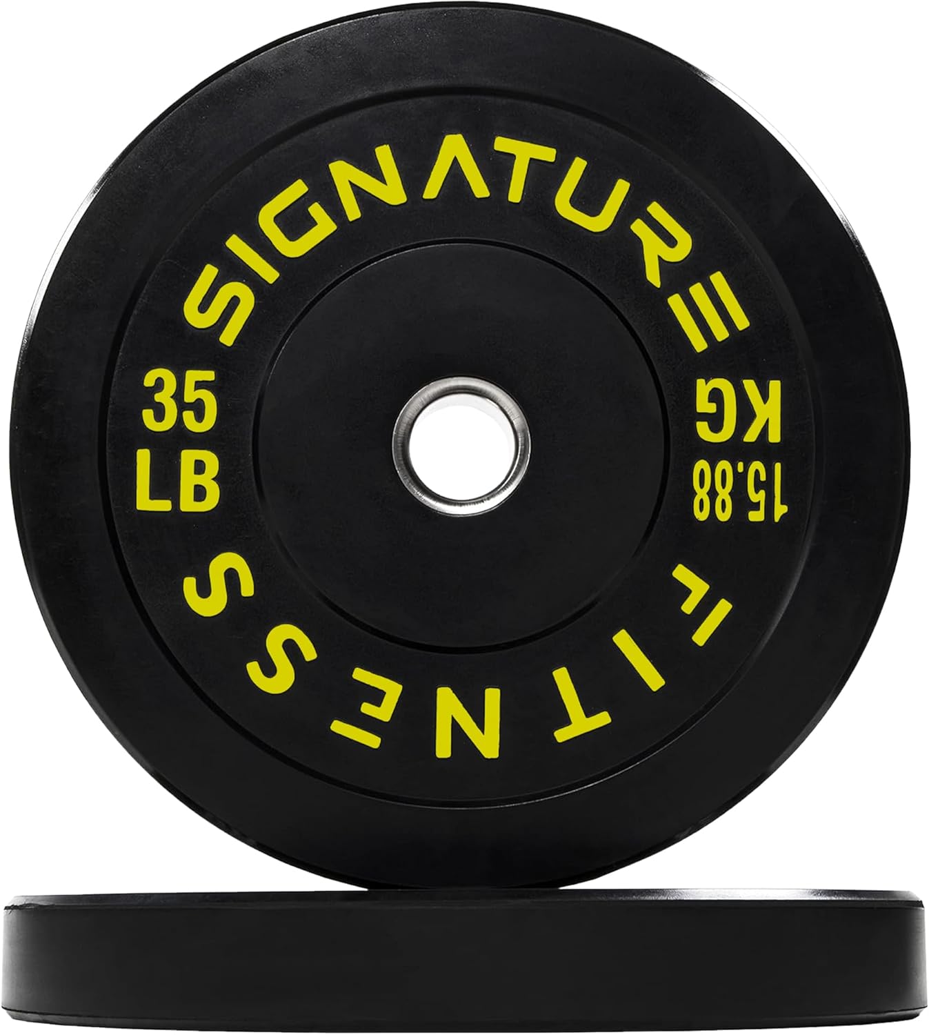 Fitvids 2‑Inch Olympic Rubber Bumper Weight Plates Pair, 35 lbs for Home Gym Strength Training