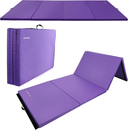 Fitvids Gymnastics Tumbling Mats 4-Panel Foldable Gymnastics Mat Portable Training Mat