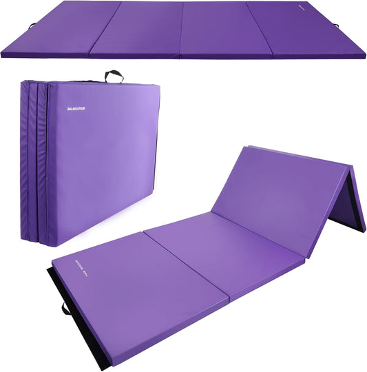 Fitvids Gymnastics Tumbling Mats 4-Panel Foldable Gymnastics Mat Portable Training Mat