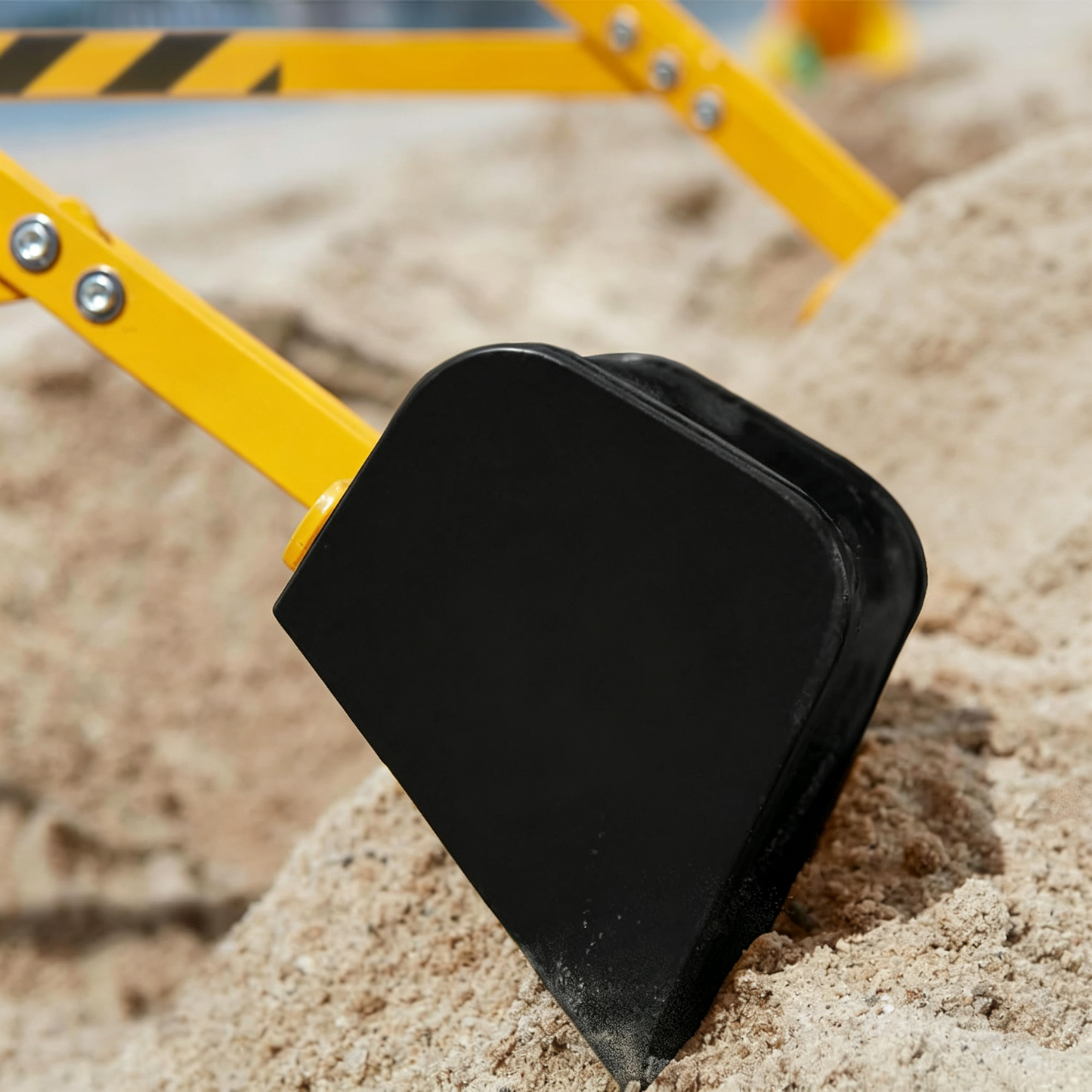 Kids Ride‑On Sand Digger Excavator Toy | 360° Rotatable Steel Sandbox Digger with Stable Base, Outdoor Beach Backyard Toy for Sand Dirt Snow Play