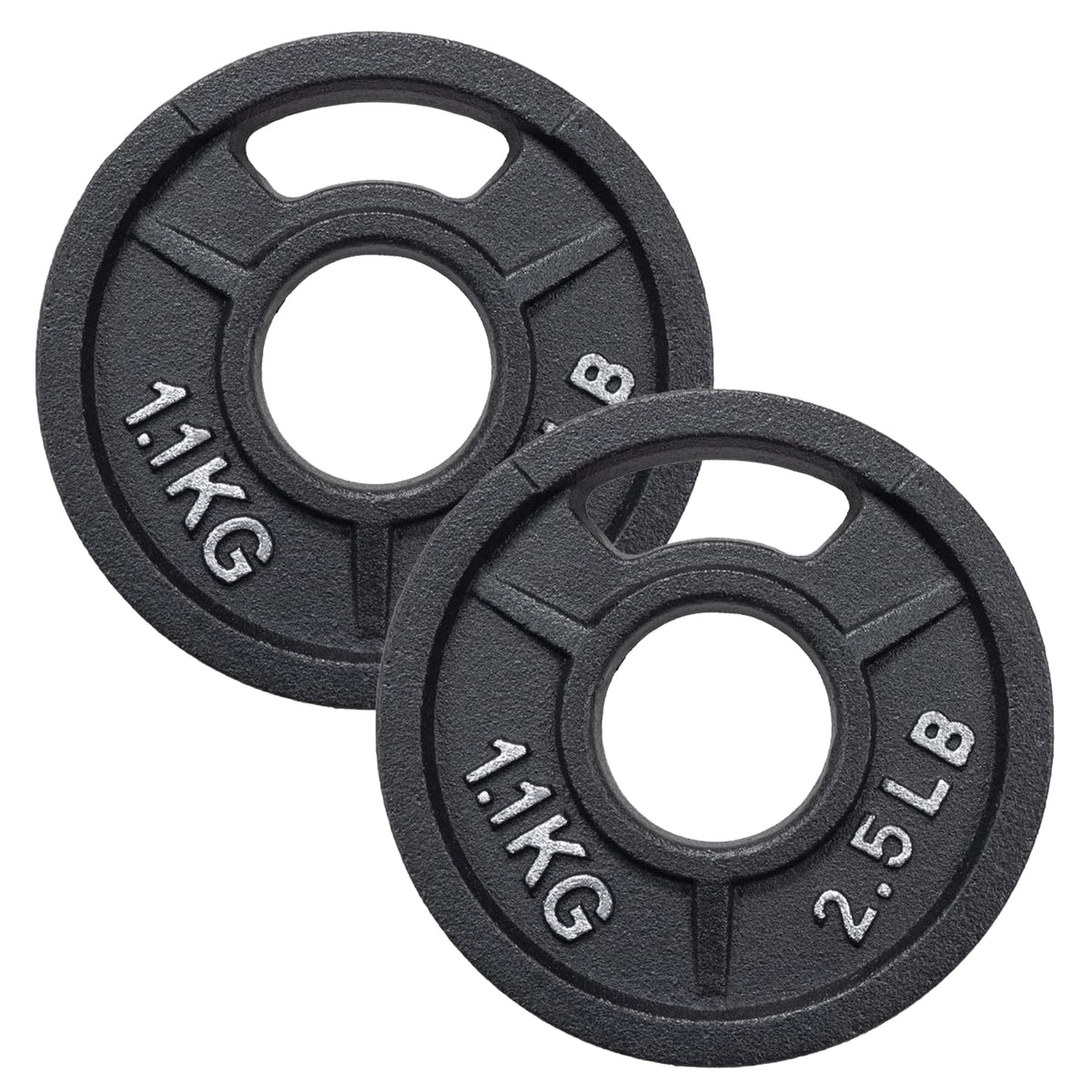 Fitvids  1-Inch Standard Cast Iron Plate Weight Plate 2 X 2.5LBS for Strength Training, Weightlifting and Crossfit
