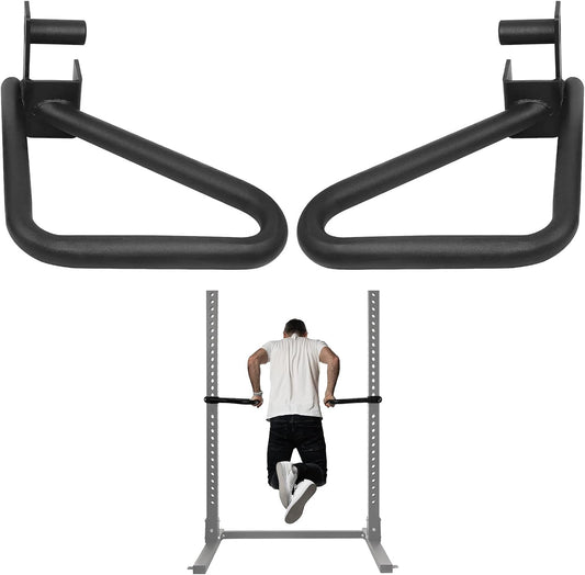 Fitvids power cage dip bar attachments, multi-grip pull up handles, squat rack accessories, garage gym, home gym strength training