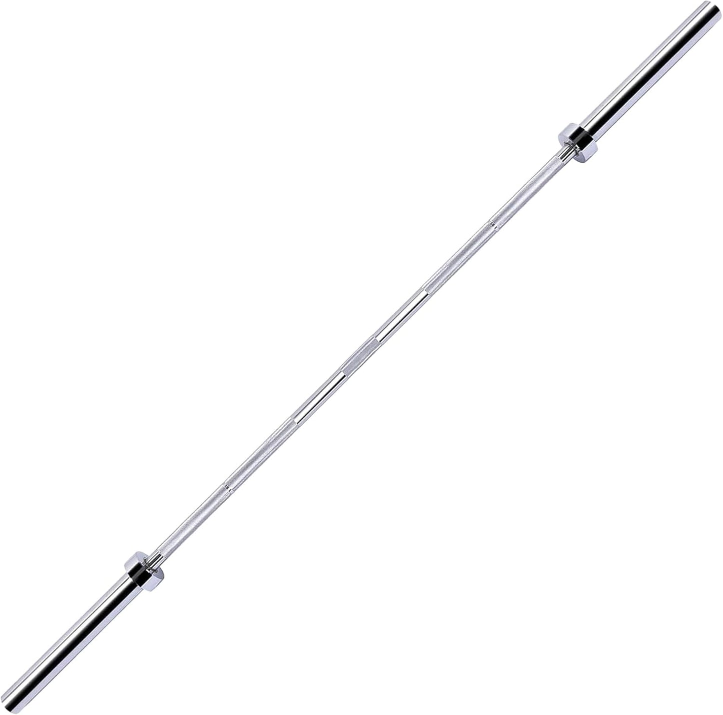 Fitvids 6 Feet Olympic Barbell Bar, 2-Inch Weight Lifting Bar with Collars, 700 LBS Capacity for Home Gym, Bench Press & Strength Training