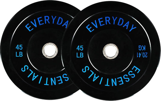 Fitvids 2‑Inch 90lbs Olympic Bumper Plates Set, Rubber Weight Plates for Home Gym Strength & Olympic Lifting