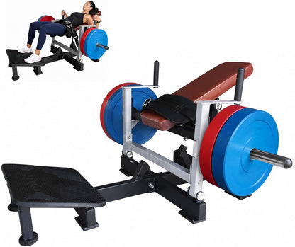 Fitvids Upgraded Heavy‑Duty Plate‑Loaded Hip Thrust Glute Bridge Machine Home Gym Glute Builder for Butt Shaping Muscle Training