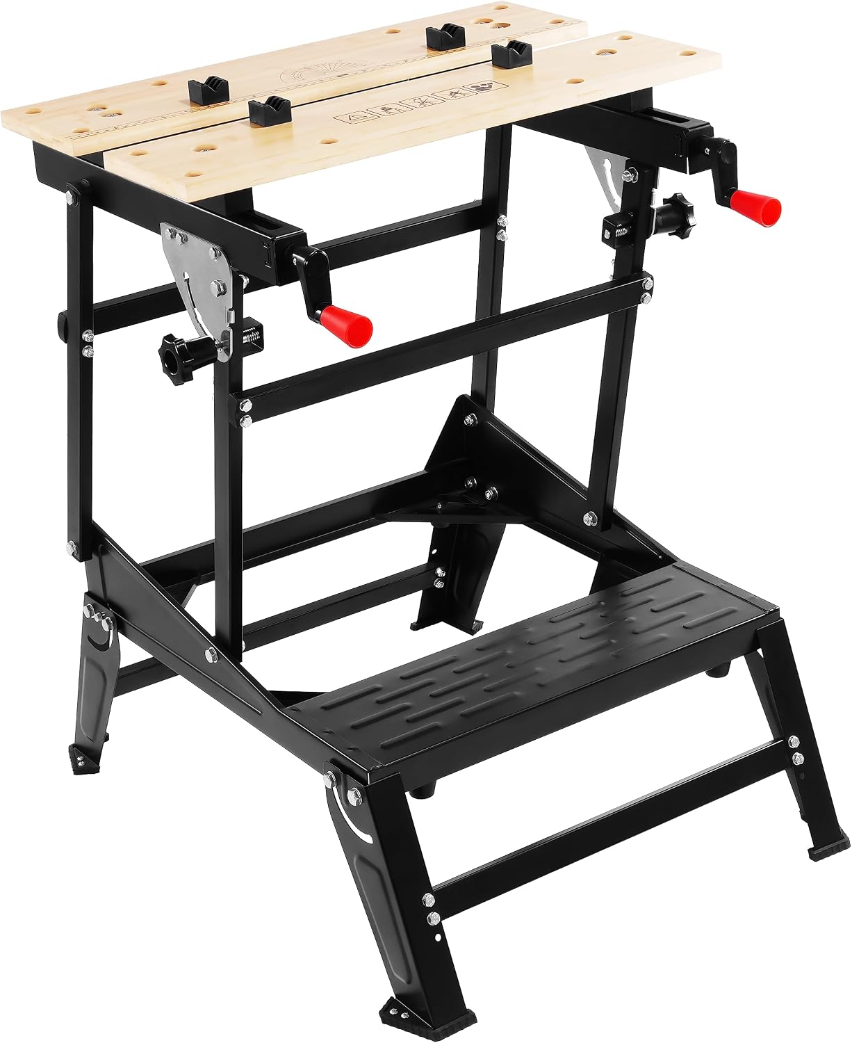Fitvids Foldable Multifunctional Workbench, 550 Lbs Portable Work Table with Clamps for DIY Woodworking Home Repairs