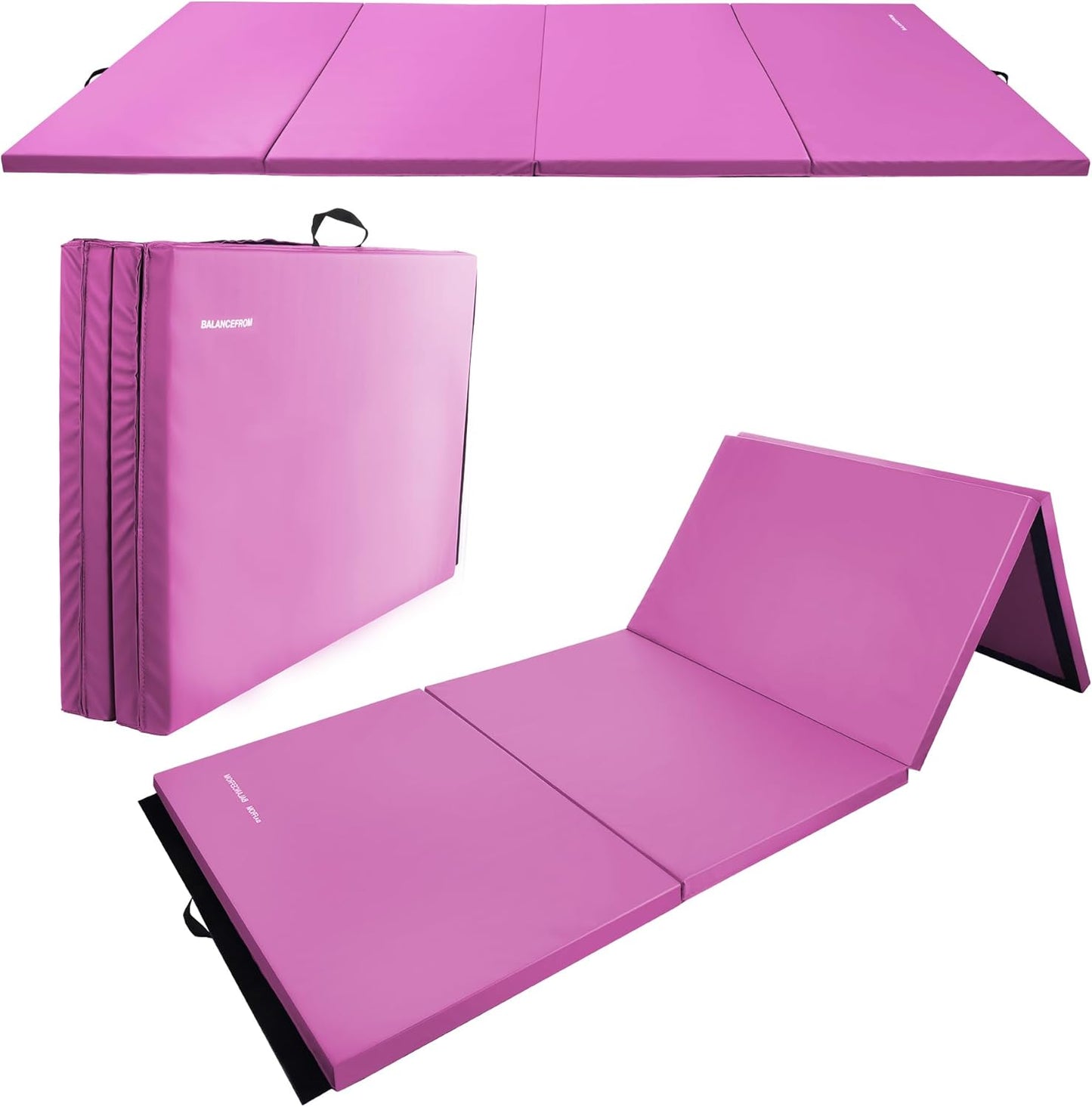 Fitvids Gymnastics Tumbling Mats 4-Panel Foldable Gymnastics Mat Portable Training Mat