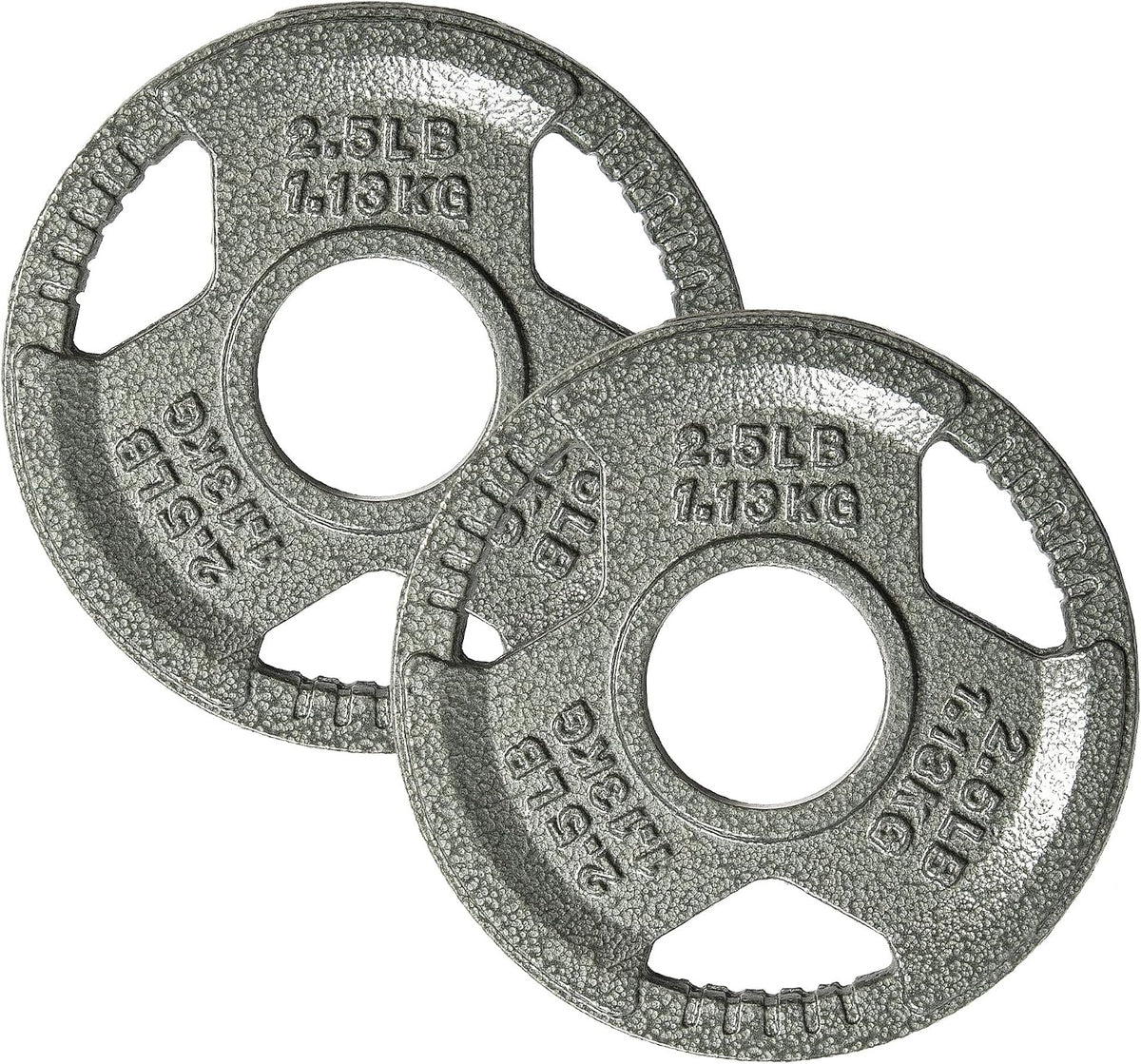 Fitvids Cast Iron 2-Inch Olympic Weight Plate for Strength Training & Weightlifting, Multiple Weights Available