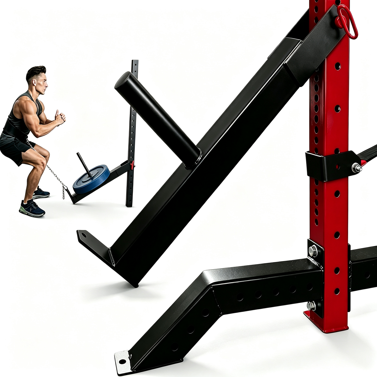 Fitvids Adjustable Jammer Arms | 600 LB Per Arm Lever Arms Monolift Attachments for Power Racks