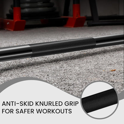 Fitvid Stardard 7 FT Barbell for Weightlifting and Power Lifting, 300 Pound Capacity