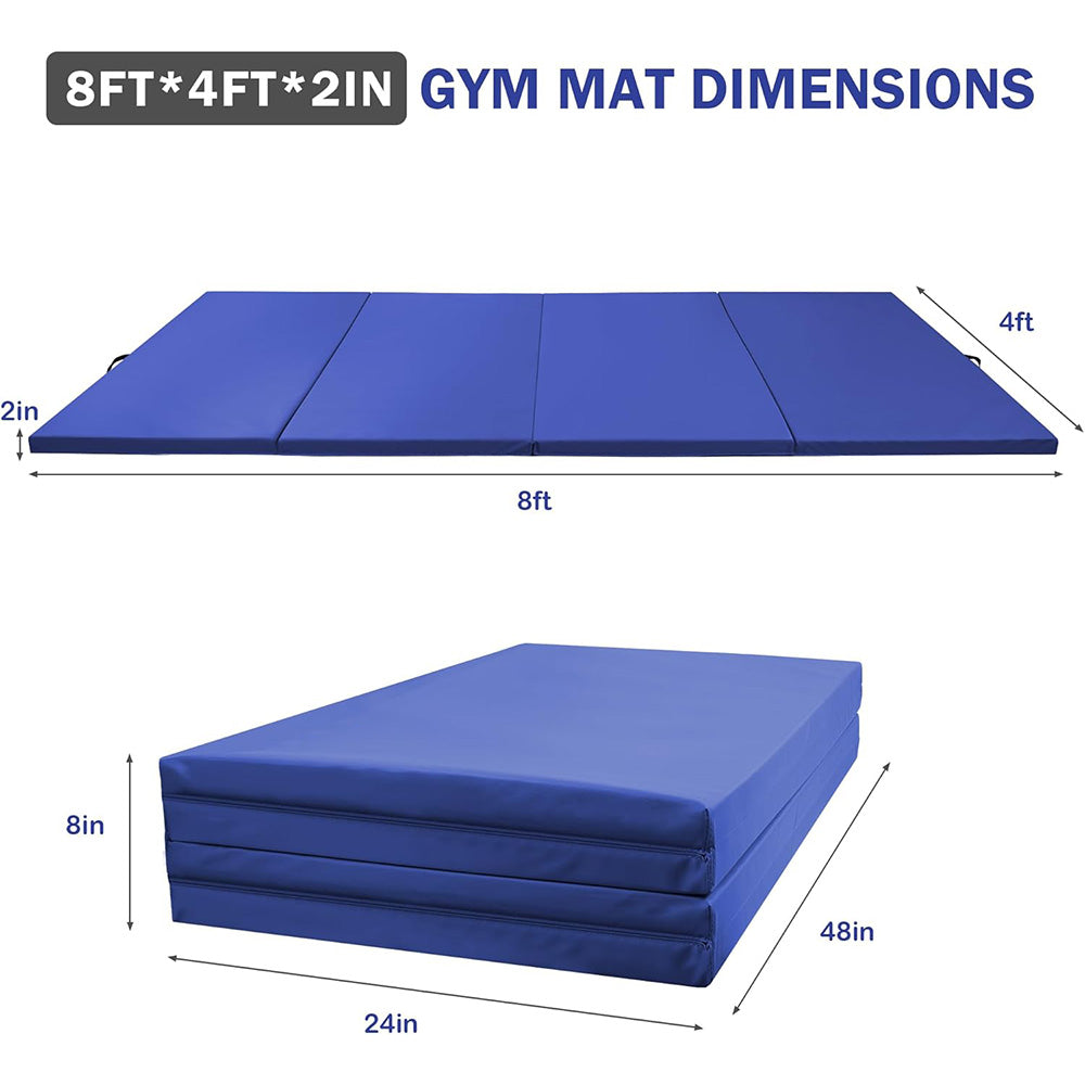 Fitvids Gymnastics Tumbling Mats 4-Panel Foldable Gymnastics Mat Portable Training Mat