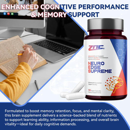 Fitvids 90Ct Brain Nootropic Supplement Alpha-GPC, Lion’s Mane, B Vitamins Support Memory Daily Cognitive Performance