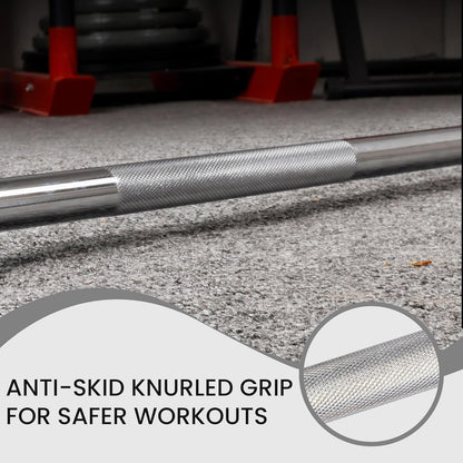 Fitvid Stardard 6FT Barbell for Weightlifting and Power Lifting, 300 Pound Capacity