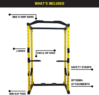 Fitvids Multi-Function Power Cage Squat Rack Heavy Duty Home Gym Power Rack