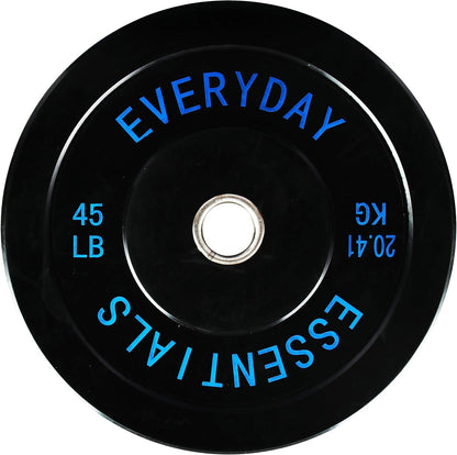 Fitvids 2‑Inch 90lbs Olympic Bumper Plates Set, Rubber Weight Plates for Home Gym Strength & Olympic Lifting