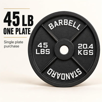 Fitvids 2-Inch Olympic Cast Iron Plate Weight Plate for Strength Training, Weightlifting and Crossfit