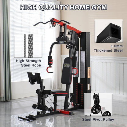Fitvids Multifunctional All-in-One Home Gym with Pulley System Seated Row Workout Station