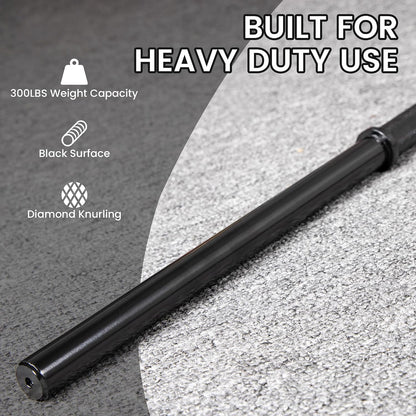 Fitvid Stardard 7 FT Barbell for Weightlifting and Power Lifting, 300 Pound Capacity