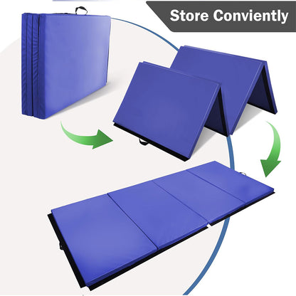 Fitvids Gymnastics Tumbling Mats 4-Panel Foldable Gymnastics Mat Portable Training Mat