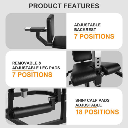 Fitvids Leg Extension Curl Machine, Plate Loaded Leg Developer for Garage | Build stronger legs with adjustable dual-function training for home gyms, bodybuilding, knee strength and lower body workouts