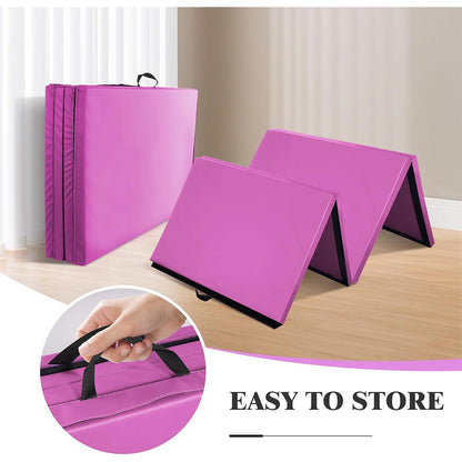 Fitvids Gymnastics Tumbling Mats 4-Panel Foldable Gymnastics Mat Portable Training Mat