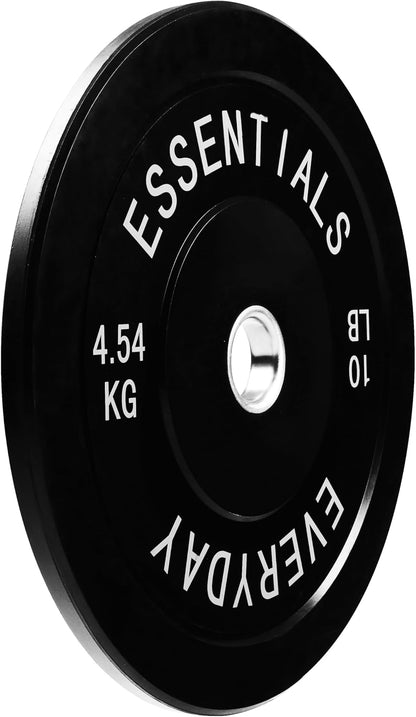 Fitvids 2‑Inch 10lbs Olympic Bumper Plates Set, Rubber Weight Plates for Home Gym Strength & Olympic Lifting