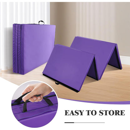 Fitvids Gymnastics Tumbling Mats 4-Panel Foldable Gymnastics Mat Portable Training Mat