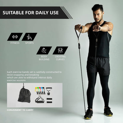 Fitvids Resistance Loop Bands Set, 5-Level Exercise Bands for Home Fitness, Physical Therapy & Strength Training