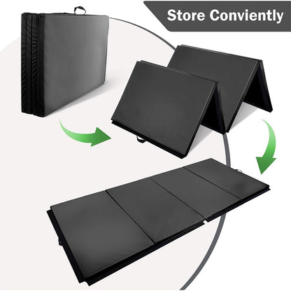 Fitvids Gymnastics Tumbling Mats 4-Panel Foldable Gymnastics Mat Portable Training Mat