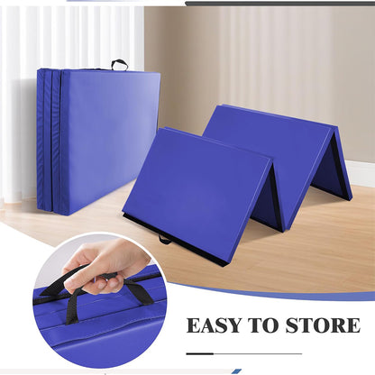 Fitvids Gymnastics Tumbling Mats 4-Panel Foldable Gymnastics Mat Portable Training Mat
